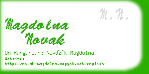 magdolna novak business card